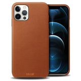 Olixar Genuine Leather iPhone 12 Pro Max Case - Brown (PE-0111)