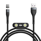 Baseus 3-in-1 Magnetic USB-A To USB-C/Micro-USB/Lightning 1m Cable - Black (PE-0136)