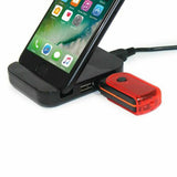 Aquarius 4-Port USB 2.0 Hub and Phone Stand- Black (PE-0148)
