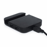 Aquarius 4-Port USB 2.0 Hub and Phone Stand- Black (PE-0148)