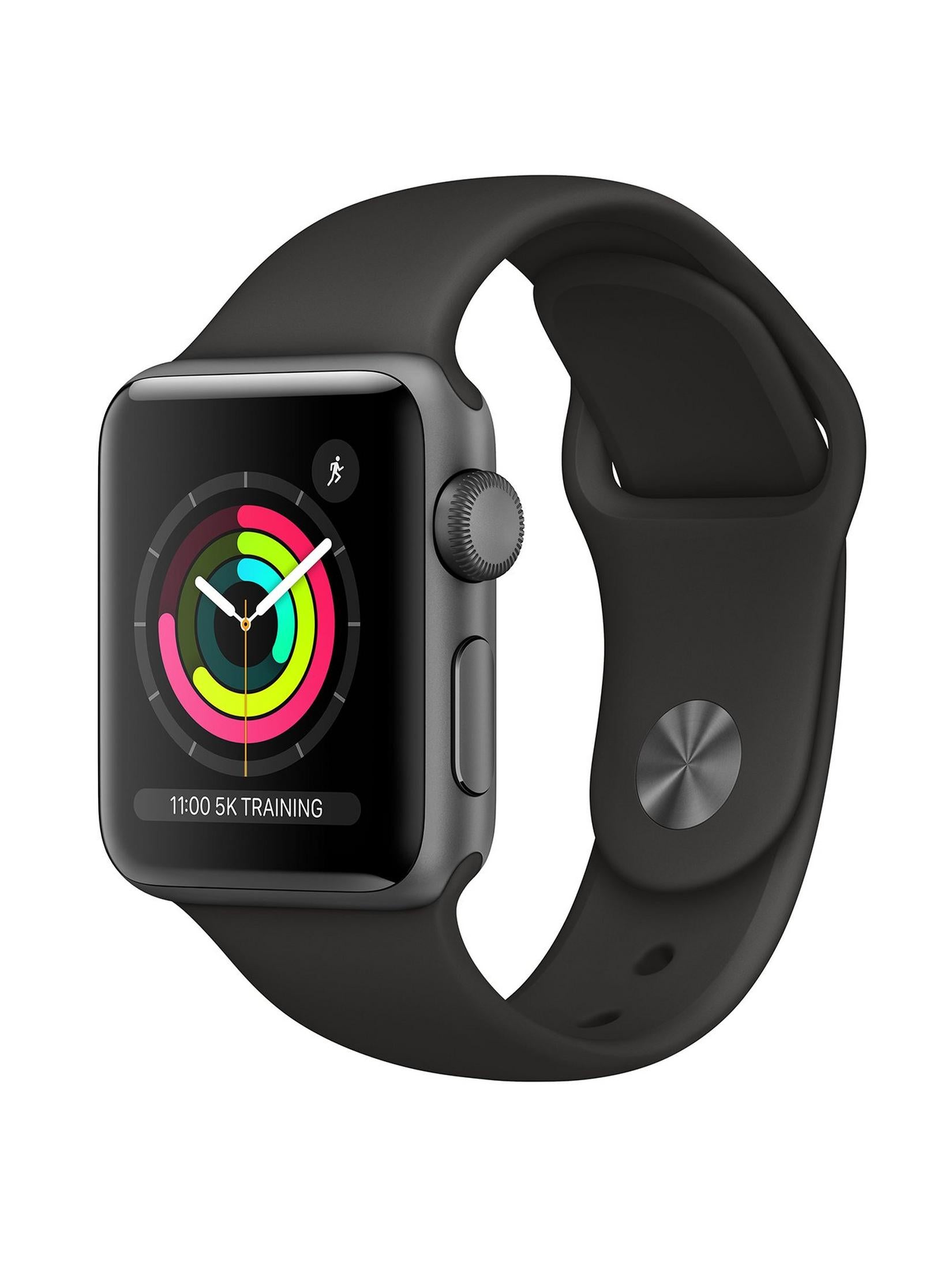 Watch Series 3 (2018 GPS), 38mm Space Grey Aluminium Case with Black Sport Band (PE-0256)