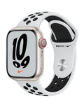 Watch Nike Series 7 (GPS + Cellular), 41mm Starlight Aluminium Case with Pure Platinum/Black Nike Sport Band (PE-0271)