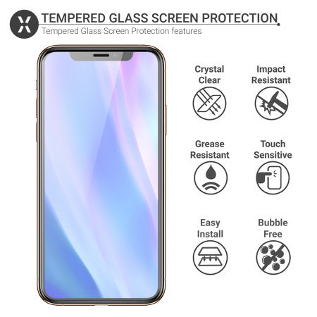 Olixar iPhone 11 Case Compatible Tempered Glass Screen Protector (PE-034)